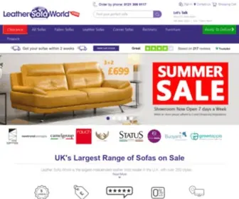 LeathersofaWorld.com(Sofas for Sale) Screenshot