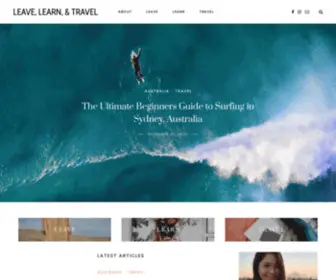 Leavelearntravel.com(Leave, Learn, and Travel) Screenshot