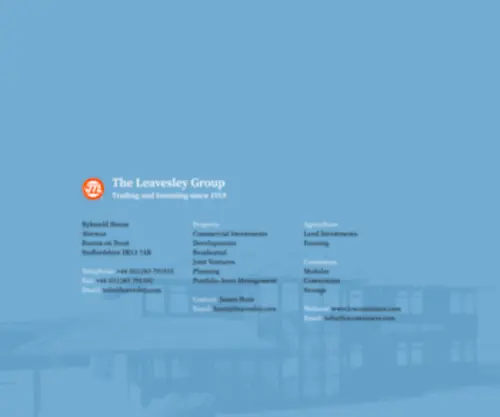 Leavesley.com(Leavesley Group) Screenshot