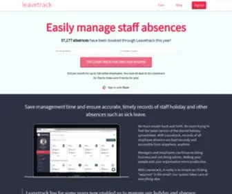 Leavetrackapp.com(The simplest absence management software) Screenshot