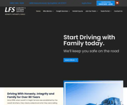 Leavitts.com(Leavitt’s Freight Service) Screenshot