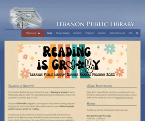 Lebanonlibrary.org(Lebanon Public Library) Screenshot