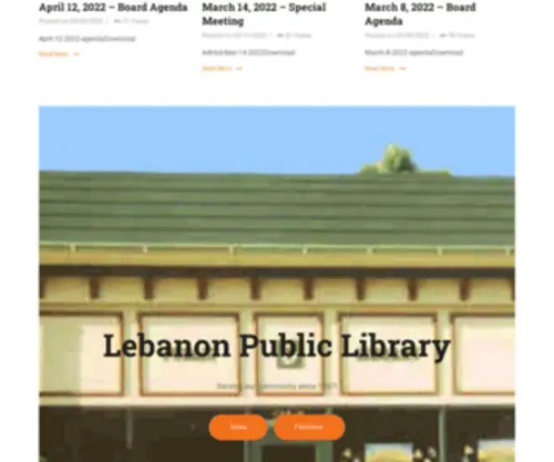 Lebanonpubliclibrary.org(Public Library WordPress Theme) Screenshot