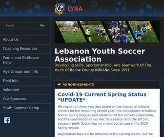 Lebanonyouthsoccer.com(Indiana soccer) Screenshot