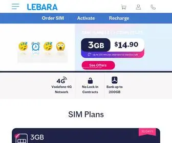 Lebara.com.au(Prepaid Plans for Mobile) Screenshot