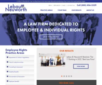 Lebauneuworth.com(A Law Firm Dedicated to Individual & Employee Rights) Screenshot