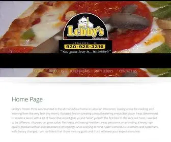 Lebbyspizza.com(Lebbys Frozen Pizza) Screenshot