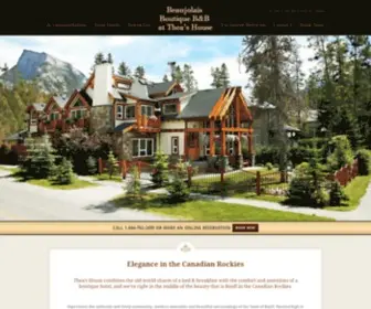 Lebeaujolaisbanff.com(Beaujolais Boutique B&B at Thea's House) Screenshot