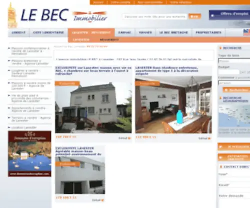 Lebec-Lanester.com(Immobilier Lanester : Maison à Lanester) Screenshot
