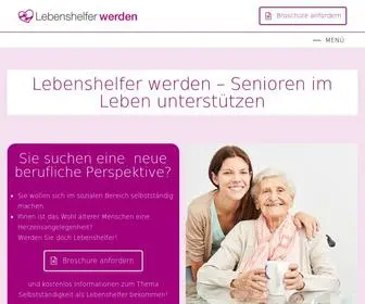 Lebenshelferwerden.de(Lebenshelfer der SeniorenLebenshilfe werden) Screenshot
