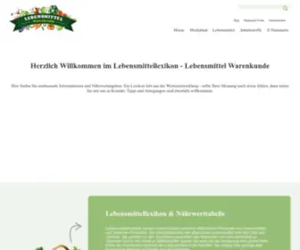 Lebensmittel-Warenkunde.de(Lebensmittellexikon & Nährwerttabelle) Screenshot
