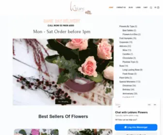 LeblancFlowers.com.au(Le Blanc Flowers) Screenshot