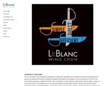 Leblancwingchun.com(LeBlanc Wing Chun Kung Fu) Screenshot