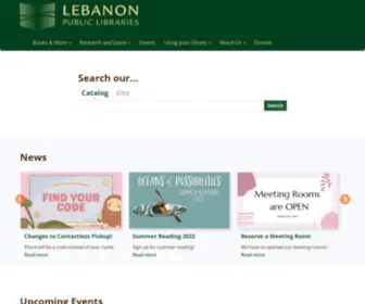 Leblibrary.com(Lebanon Public Libraries) Screenshot
