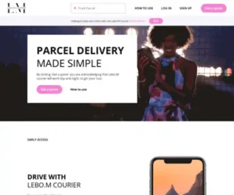 Lebomcourier.co.za(Get a quote) Screenshot