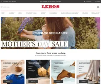 Lebos.com(Western Wear) Screenshot