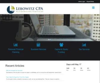 LebowitzcPa.com(Take a look at our Home page. Lebowitz CPA) Screenshot