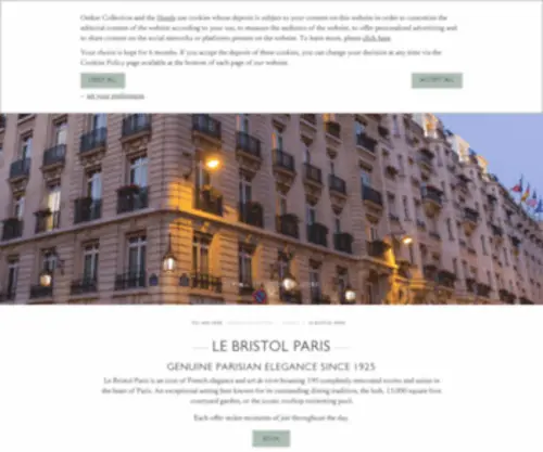 Lebristolparis.com(Le Bristol Paris) Screenshot