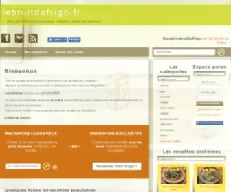 Lebruitdufrigo.fr(Cuisinez des recettes avec les restes du frigo et de vos placards) Screenshot