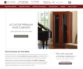 Lecachewinecabinets.com(Wine Cabinets and Wine Storage) Screenshot