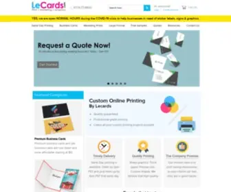 Lecards.com(Print Shop Online) Screenshot