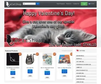 Lecatshop.com(Shop online for cats and cat lovers) Screenshot