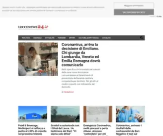 Leccenews24.it(Leccenews24, il portale di Lecce e provincia in tempo reale) Screenshot