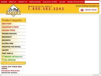 Lechefbakery.com(European Style Wholesale Bakery Manufacturer in Los Angeles) Screenshot