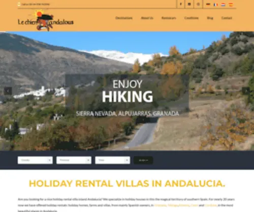 Lechienandalus.com(Le Chien Andalous offers rental villas inland Andalucia in southern Spain) Screenshot