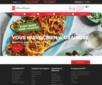 LechoixDupresident.ca(Official site for President's Choice®) Screenshot