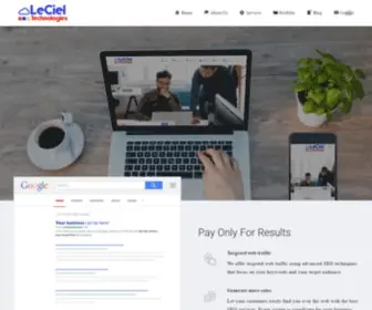 Lecieltechnologies.com(Leciel Technologies) Screenshot