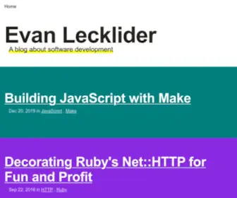Lecklider.com(Evan lecklider) Screenshot