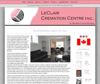 Leclaircremationcentre.ca(LeClair Cremation Centre Inc) Screenshot