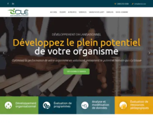 Lecle.com(Centre de Leadership et d'Évaluation) Screenshot