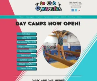 Leclubgymnastics.com(Le Club Gymnastics Chatsworth) Screenshot