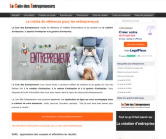 Lecoindesentrepreneurs.fr(Le coin des entrepreneurs : création) Screenshot