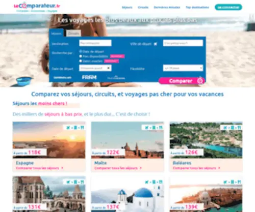 Lecomparateur.fr(Comparateur de voyages : séjours et circuits pas cher) Screenshot