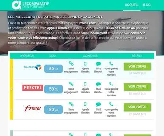 Lecomparatifdesforfaits.com(LES MEILLEURS FORFAITS MOBILE SANS ENGAGEMENT) Screenshot