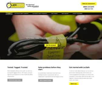 Lecsafe.co.nz(Electrical testing and tagging professionals New Zealand) Screenshot