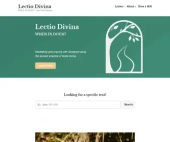 Lectiodivinatodd.com(WHEN IN DOUBT) Screenshot