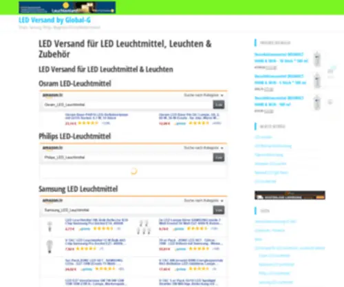 Led-Versand.net(LED Leuchtmittel von Osram) Screenshot