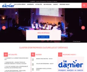 Ledamier.fr(LE DAMIER : Cluster Entreprises Culturelles et Créatives) Screenshot