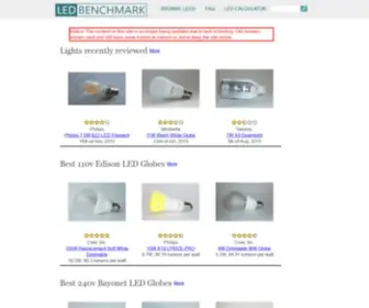 Ledbenchmark.com(Unbiased LED lighting reviews) Screenshot
