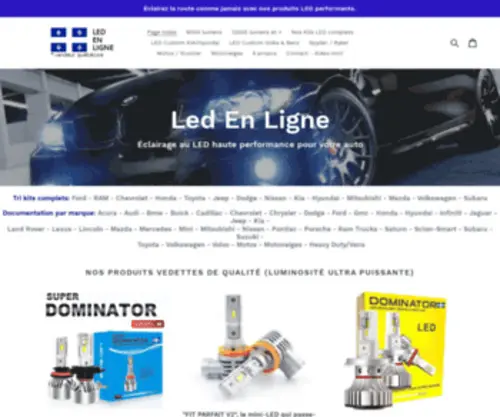 Ledenligne.com(Liquidation d'ampoules au LED pour votre voiture. Plusieurs puissances) Screenshot