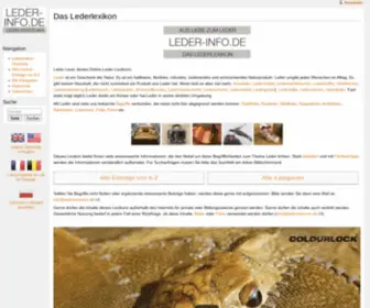 Leder-Info.de(Das Lederlexikon) Screenshot