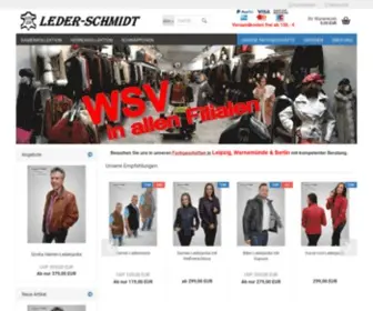 Leder-SChmidt.de(Ledershop mit Leder) Screenshot