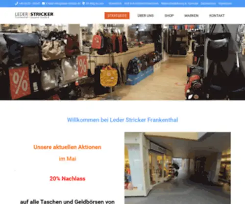 Leder-Stricker.de(Leder-Stricker in Frankenthal) Screenshot