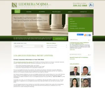 Lederernojima.com(Personal Injury Lawyers Los Angeles Ca) Screenshot