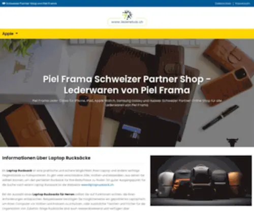 Lederetuis.ch(Piel Frama Schweizer Partner Shop) Screenshot