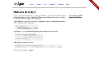 Ledger-Cli.org(Ledger, a powerful command-line accounting system) Screenshot